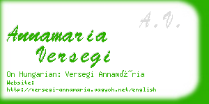 annamaria versegi business card